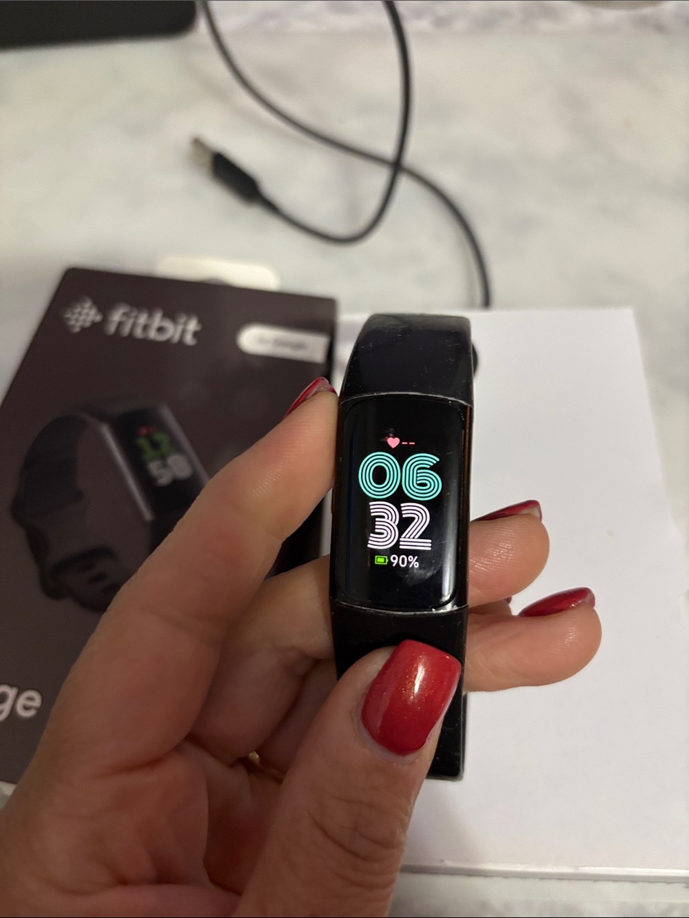 fitbit Black Fitness Tracker with Color Digital Screen